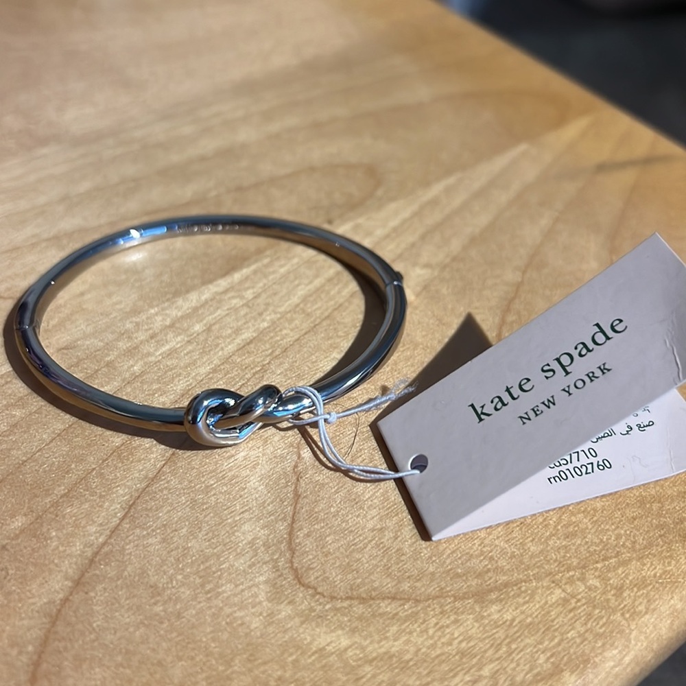 Silver Loves Me Knot Kate Spade bracelet